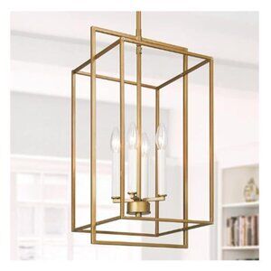 NEW Gold Modern 4 Light Foyer Chandelier